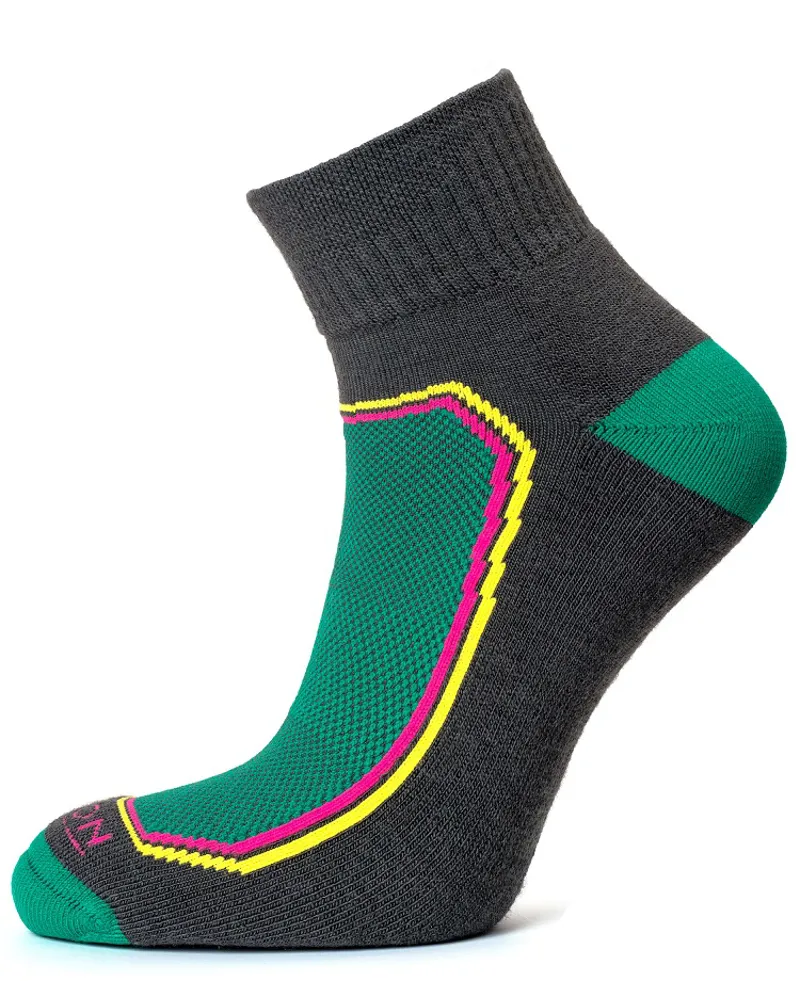 Horizon Premium Quarter Sock Lime